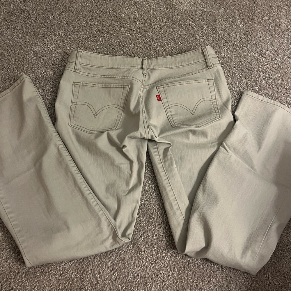 Levi's Cream Superlow Stretch Jeans Straight/Bootcut